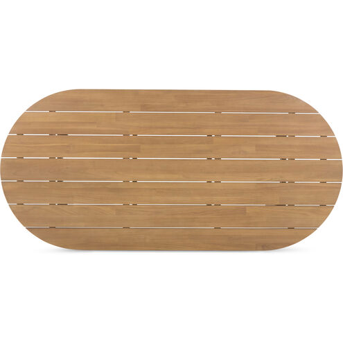 Delta 84 X 39.5 inch Natural Outdoor Dining Table, Oval